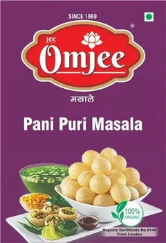 OmJee Pani Puri Masala 100 GM, Packaging Type: Box