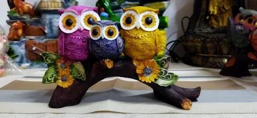 3 Owl Set Figurine