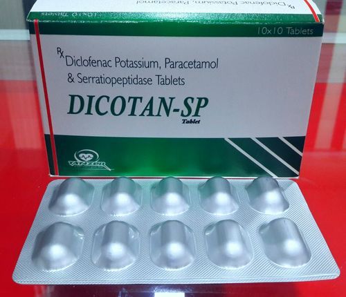 Tanzer Diclofenac Potassium Paracetamol And Serratiopeptidase, 101mg-250mg, 351mg-500mg