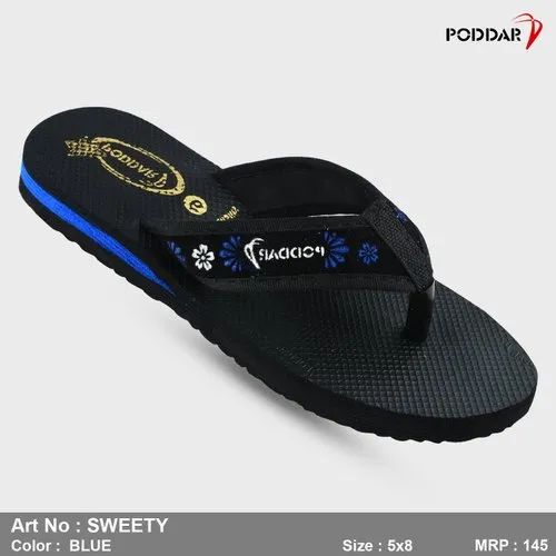 Multicolor Women Poddar Flat Footwear, Size: 4*8