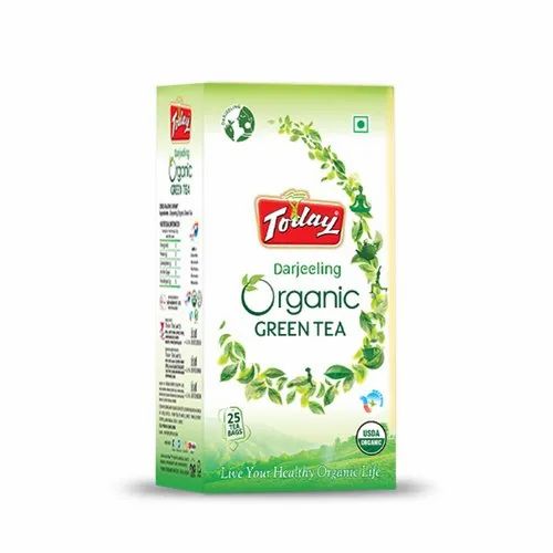 Unflavored Today Darjeeling Organic Green tea, Packaging Type: box