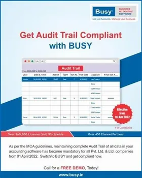 Busy Audit Trail Compliant Software, Free Trail & Download Available