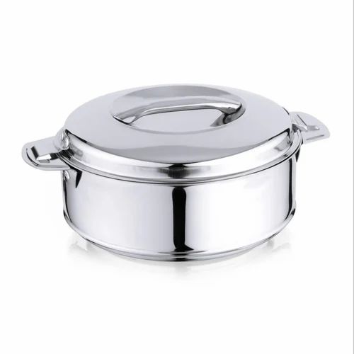 Softel Stainless Steel 3500 ML Double Wall Insulated Serving Hot Pot Casserole with Steel Lid