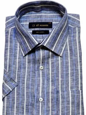 All Seasons Stripes Grey Men Shirt