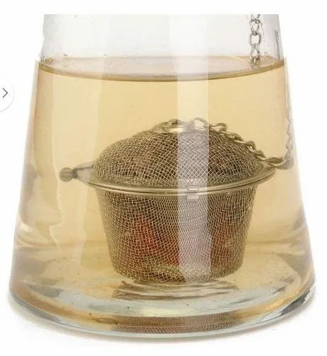 Stainless Steel Small Net Mesh Style Easy Loose Leaves Green Tea Filter Pot Infuser Strainer (Single