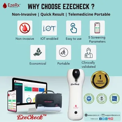 EzeRx Fully Automatic EzeCheck- Noninvasive Hemoglobin Meter