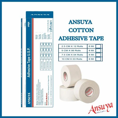 Color: White Ansuya Cotton Adhesive Tape