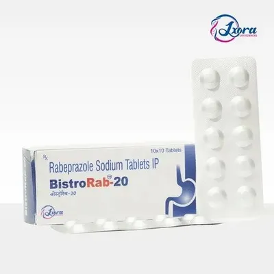 BISTRORAB-20 MG Rabeprazole Sodium Tablets Ip, 10*10, Prescription