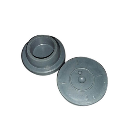 Grey Bromobutyl Large Volume Rubber Stopper, 40-50, Shape: Circular