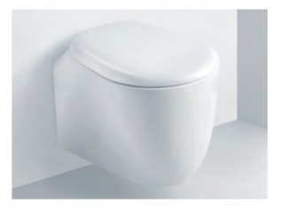 White Ceramic Designer Wall Mounted Closed Front Water Closet