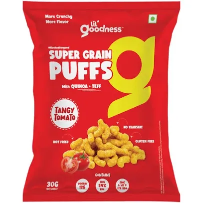 Teff Supergrain Puffs - Tangy Tomato 30g - Pack of 12