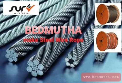 Un Galvanized Steel Bedmutha Elevator Wire Rope