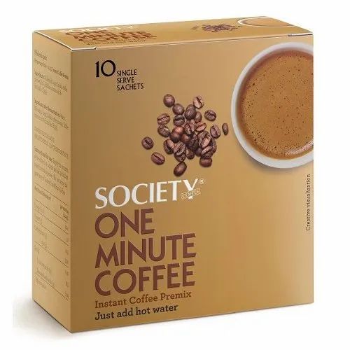 Powder Brown Society One Minute Coffee Instant Premix, 14.5 G X 10 Sachets