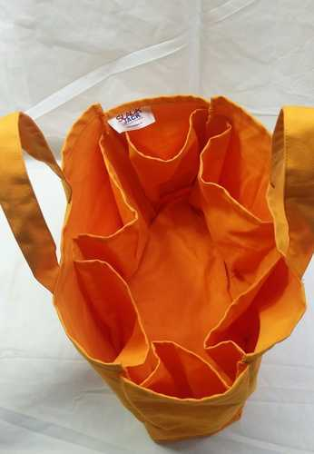 Plain 100% Cotton Vegetable Shopper Bag, Bag Size: 18.5" X 6.5" X 13" Inches