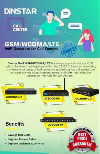 Dinstar 4 Or 8 Channels GSM/3G/4G VoIP GSM Gateway, For Calling