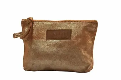 Pouch Metallic Leather Cosmetic Bags