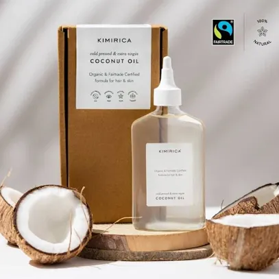 Kimirica Coconut Oil (300ml) 100% Natural Coconut Oil for Hair & Skin
