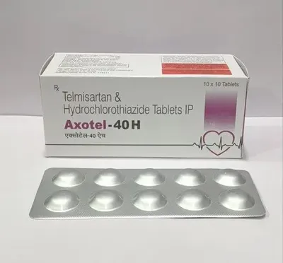 AXOTEL-40 H Telmisartan 40 Mg +Hydrochlorothiazide 12.5 Mg, 10*10, Prescription