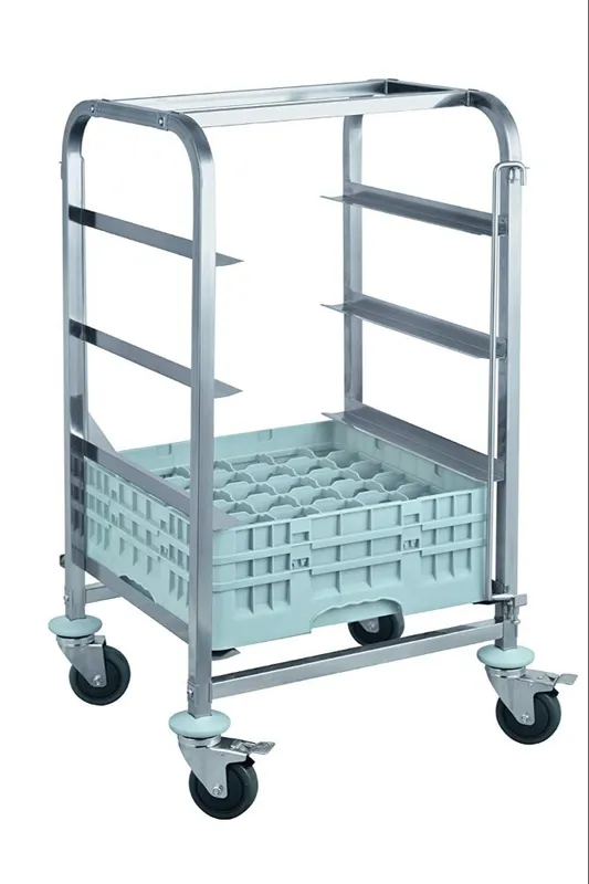 Avonware Stainless Steel Four Tier Glass Trolley, Size: 505 mm X 550 mm X 1700 mm