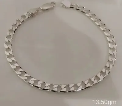 92.5 Sterling Silver Bracelet, Size: Free