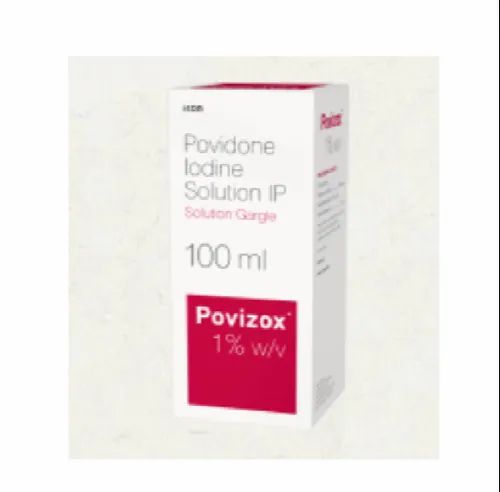 Povidone-Iodine Povizox Gargle Solution, For Throat Infection, 100 Ml