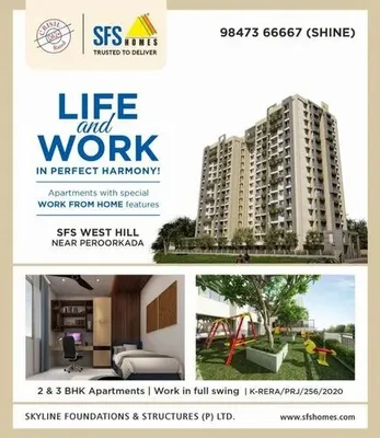 South India SFS West Hill Premium Apartments