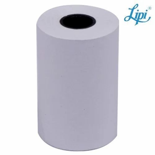 White Lipi LBC60X25-1000 Self Adhesive Blank Thermal Paper Roll