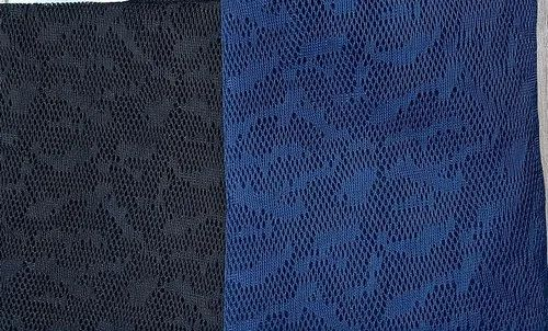 Blue And Black Polyester World Mesh Shoe Fabric, For Footwear, Size: 34 Inch
