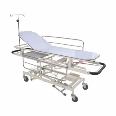 ACCUMED Silver Emergency Recovery Trolley Hydraulic, Size: 210l X 65w X 65-95h Cms