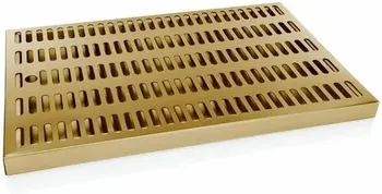 Rectangular Brass Plated Stainless Steel Mount Drip Bar Tray With Drain