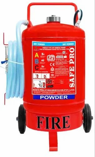 A B C Dry Powder Type 50 Kg Trolley Mounted Fire Extinguishers