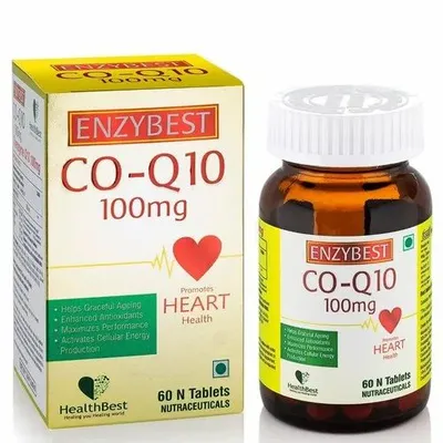 CO-Q10 Enzybest Coenzyme Q10 Supplement 100mg, 60 N Tablets, Non prescription