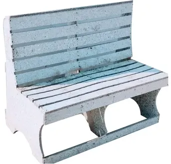 Recycled Plastic Bench, Item Weight: 90kg, With Backrest