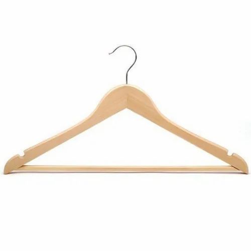 Brown Wooden Garment Hanger, For Hanging Clothes