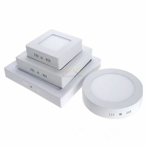 Warm White Interiu LED Surface Mounted Panel Lights, Shape: Round