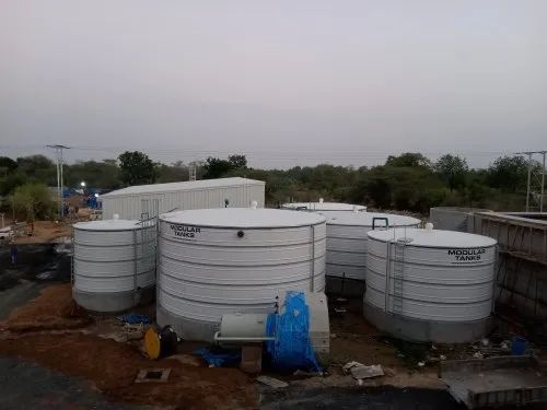30000L to 5000000L Cream Glass Lined Steel Tanks, For Water, Capacity: 30000l - 5000000l