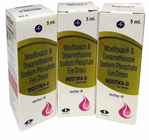 Moxifloxacin Dexamethasone Solution Phosphate Eye Drops, Packaging Size: 5ml
