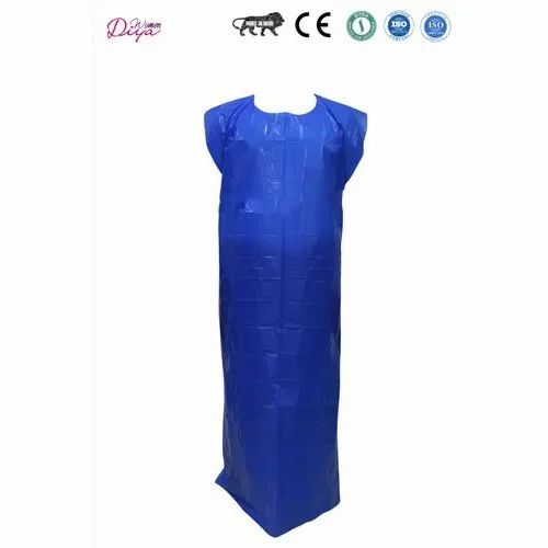 Blue Sterile Disposable Plastic Apron, For Safety & Protection, Size: Medium