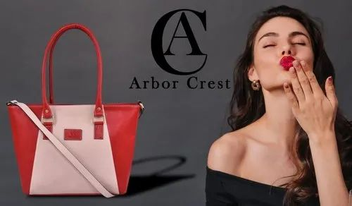 Arbor crest Fashionable Ladies Fancy Leather Handbags, Size: Free Size