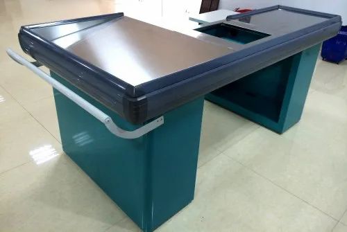 Stainless Steel Super Bazaar Cash Counter, For Supermarket