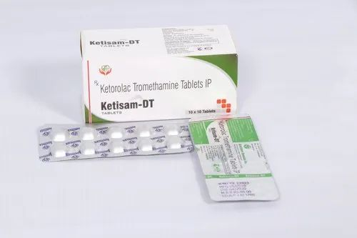 Ketorolac Tromethamine Ketisam DT Tablets, Packaging Type: Box