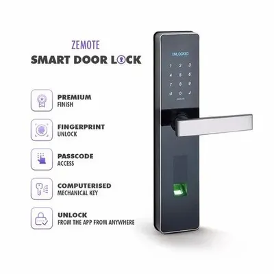 Stainless Steel Main Door Zemote IoT Smart Door Lock, Model Name/Number: Fs01, Finish Type: Stainless Steel