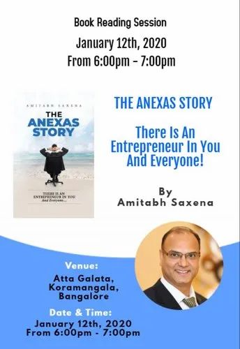 The Anexas Story By Amitabh Saxena - Book Reading Event In Atta Galatta, Koramangala