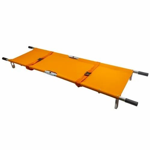 Orange Folding KosmoCare Stretcher, Aluminium