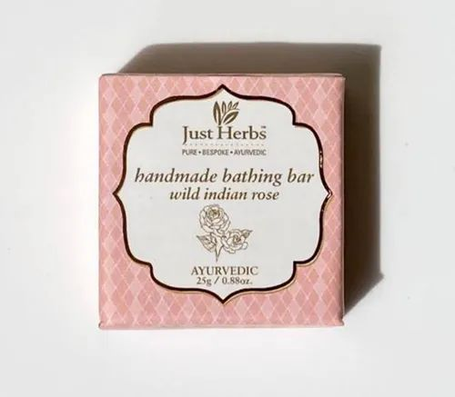 Just Herbs 25g Wild Indian Rose Handmade Bathing Bar, Packaging Type: Packet