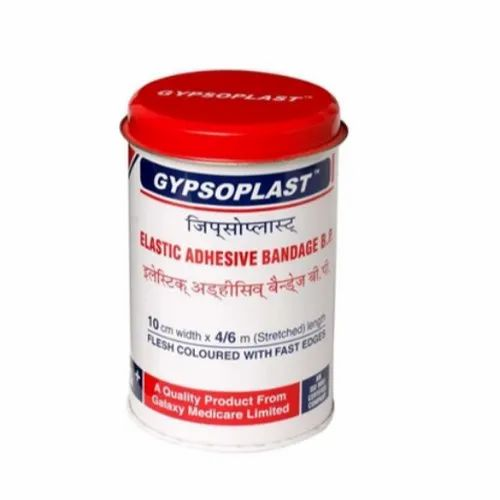 Cotton Skin Gypso Plast Elastic Adhesive Bandage, Bandage Size: 10 cm X 4/6 mtrs