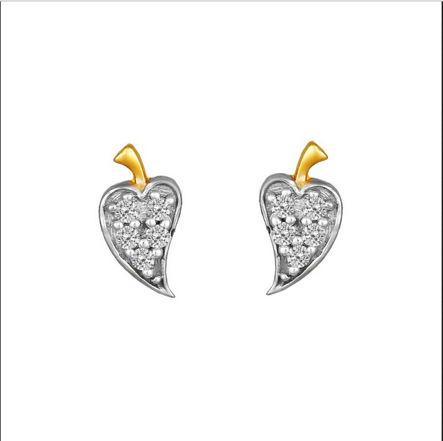 Tanishq 18KT Diamond Leaf Studs Earring