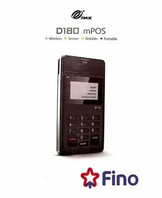 Fino D180 MPOS Machine, Battery Capacity: 250mAh