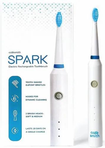 Caresmith SPARK Rechargeable Electric Toothbrush (White) 6 Operational Modes