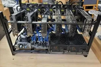 Complete Mining Rig - 13 x Rx580 Ethereum Mining Rig Over 400mh Hiveos Installed